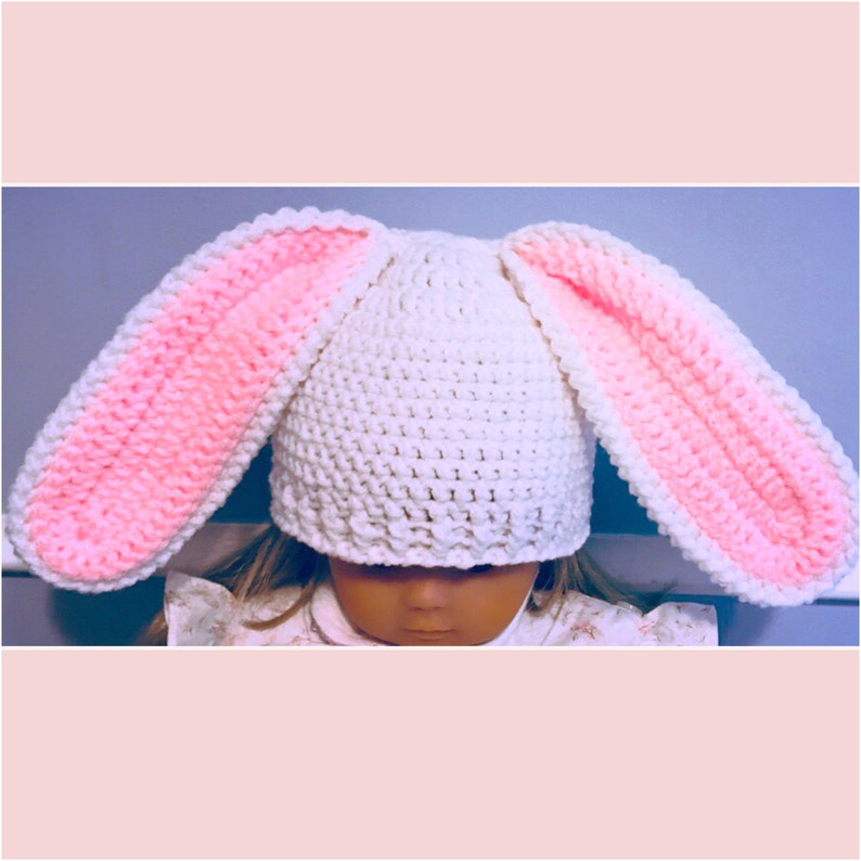 Digital PDF Crochet Pattern Cute Bunny Hat Baby Hat With Etsy