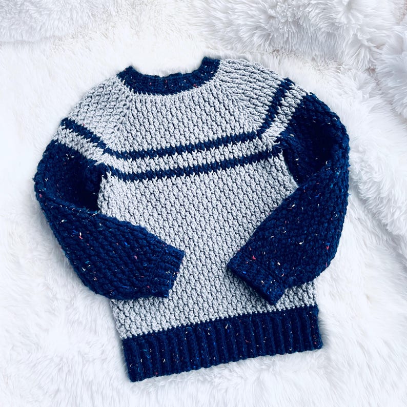 Digital PDF Crochet Pattern: Alpine Forest Sweater Pattern Kids, Boys and Girls Alpine Pullover with Video Tutorial by Crochet for Baby image 5