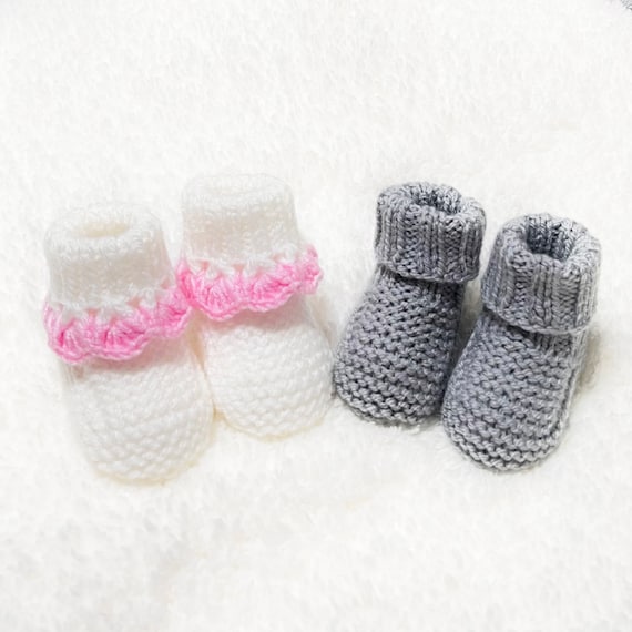 Digital PDF Knit Pattern Knit Baby Booties or Knit Baby Shoes Pattern With Detailed Video Tutorial Crochet for Baby Knit Pattern Etsy Australia