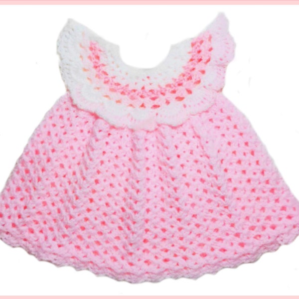 Digital PDF Crochet Pattern: Crochet baby pinafore dress or crochet baby frock with follow along video tutorial, Crochet for baby patterns