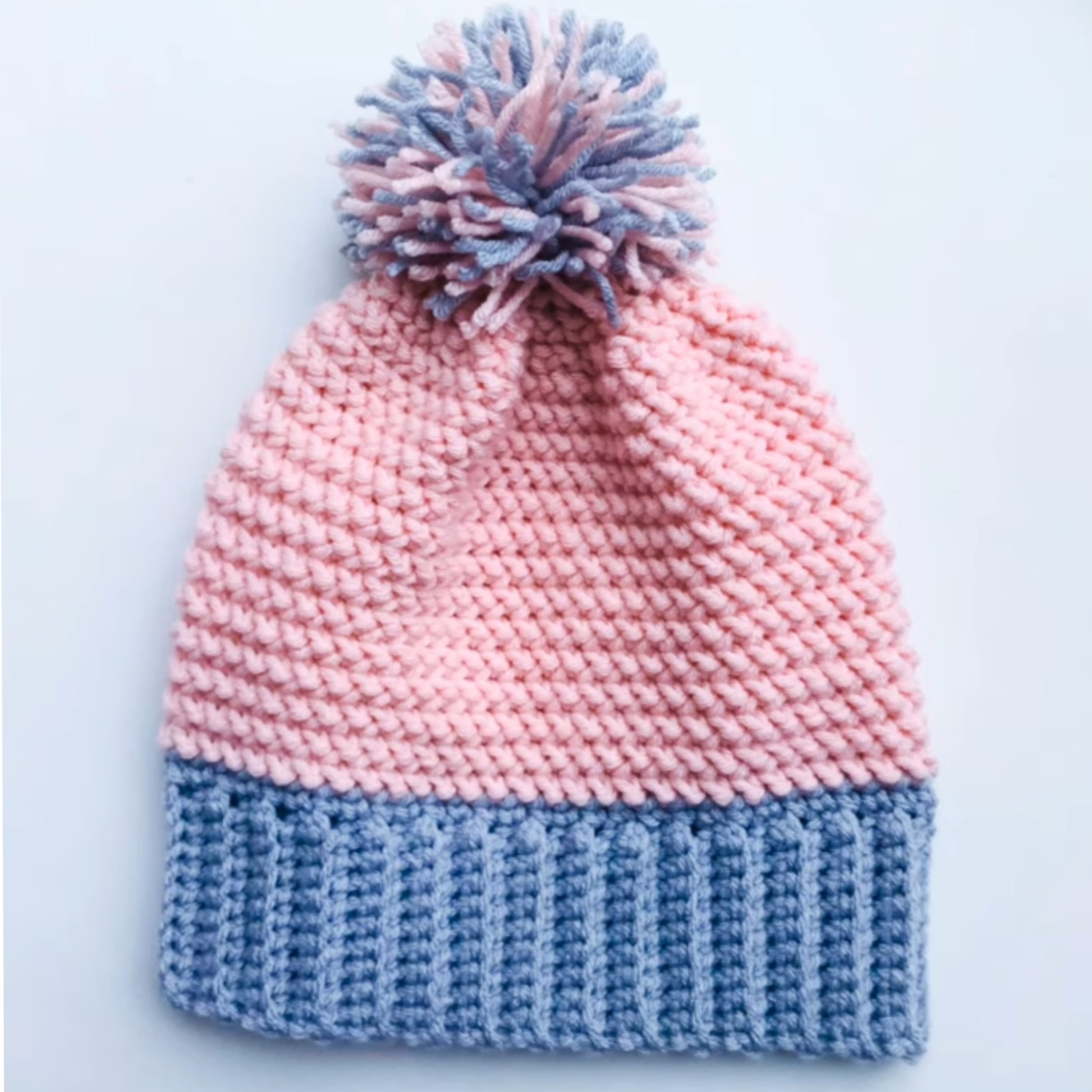 Digital PDF Crochet Pattern: Easy Herringbone Crochet Beanie Hat or Cap ...