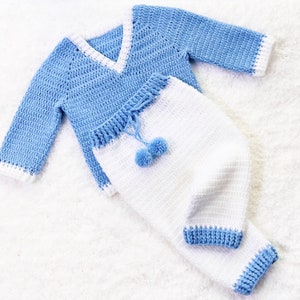 Digital PDF Crochet Pattern: Crochet Baby V Neck Pullover Sweater and ...