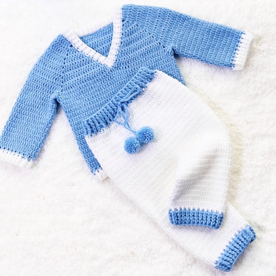 Pantalón básico para bebé tejido a crochet sale