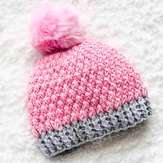 Patron de crochet digital PDF Gorro gorro o gorro para bebe a crochet facil con punto de hoja con video tutorial Patrones de crochet para bebe Etsy Espana