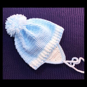 Digital PDF Crochet Pattern: Little Nile Winter Baby Hat or Cap with Ear Flaps for Boys and Girls with video tutorial by Crochet for Baby