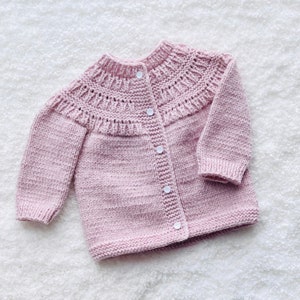 Digital PDF Knit Pattern: Easy Knit Baby Cardigan Sweater, Coat or ...