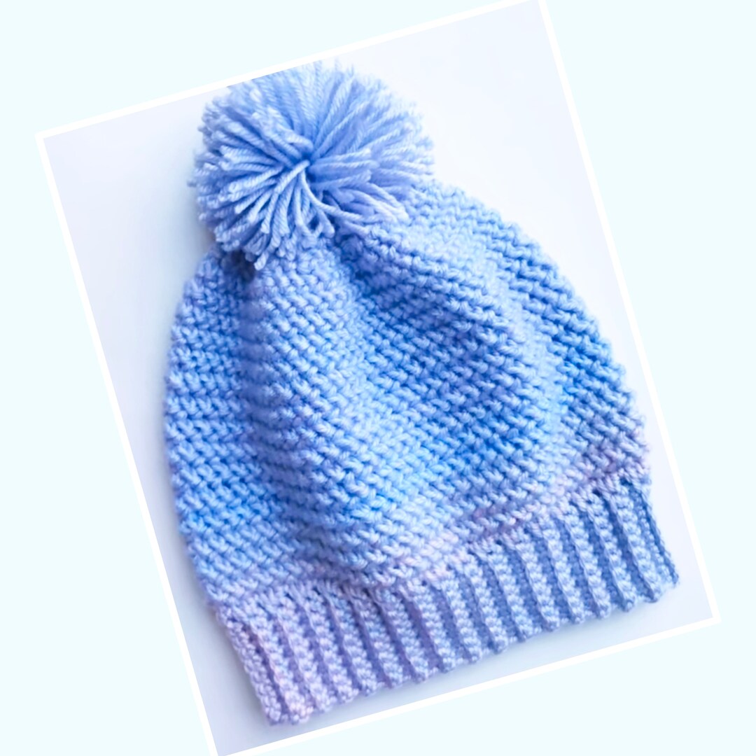 Digital PDF Crochet Pattern Easy Herringbone Stitch Crochet Beanie Hat