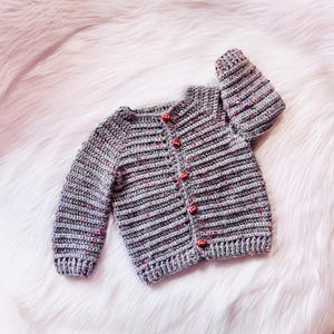 Digital PDF Pattern: Easy Crochet Cardigan Sweater for Toddlers, Boys, Girls with Video Tutorial by Crochet for Baby The Grayson Sweater image 7