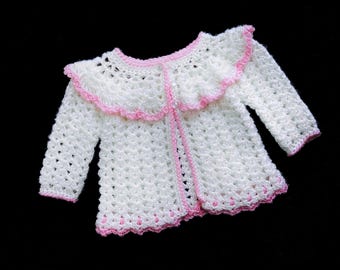 Digital PDF Crochet Pattern: Beautiful Lacy Zahra Cardigan Sweater