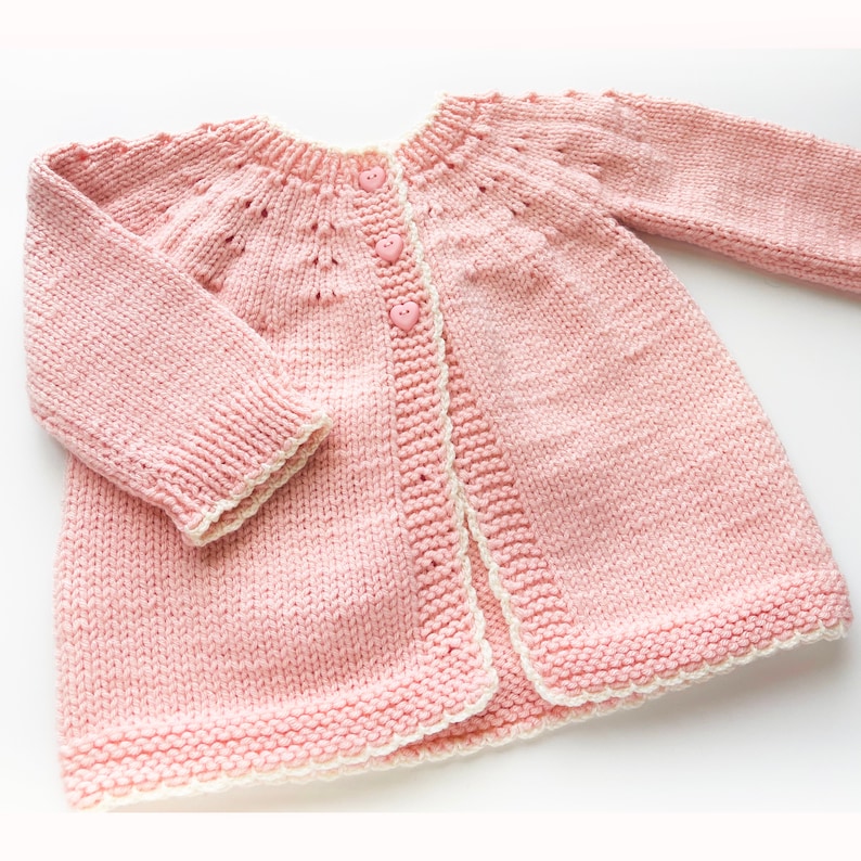 Digital PDF Knit Pattern: Easy Knit Baby Cardigan Sweater - Etsy Canada