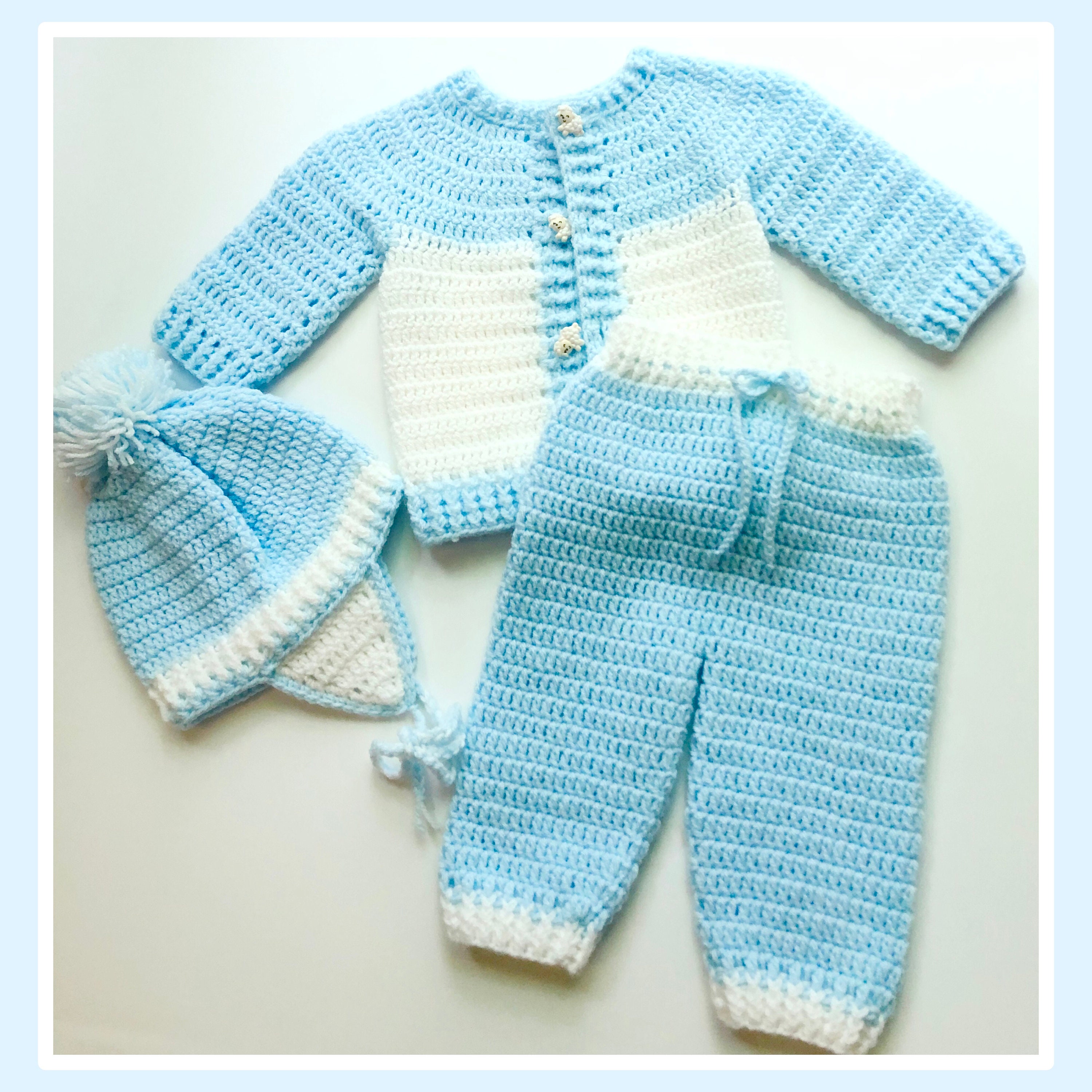 Digital PDF Crochet Pattern: Basic Crochet Baby Cardigan | Etsy