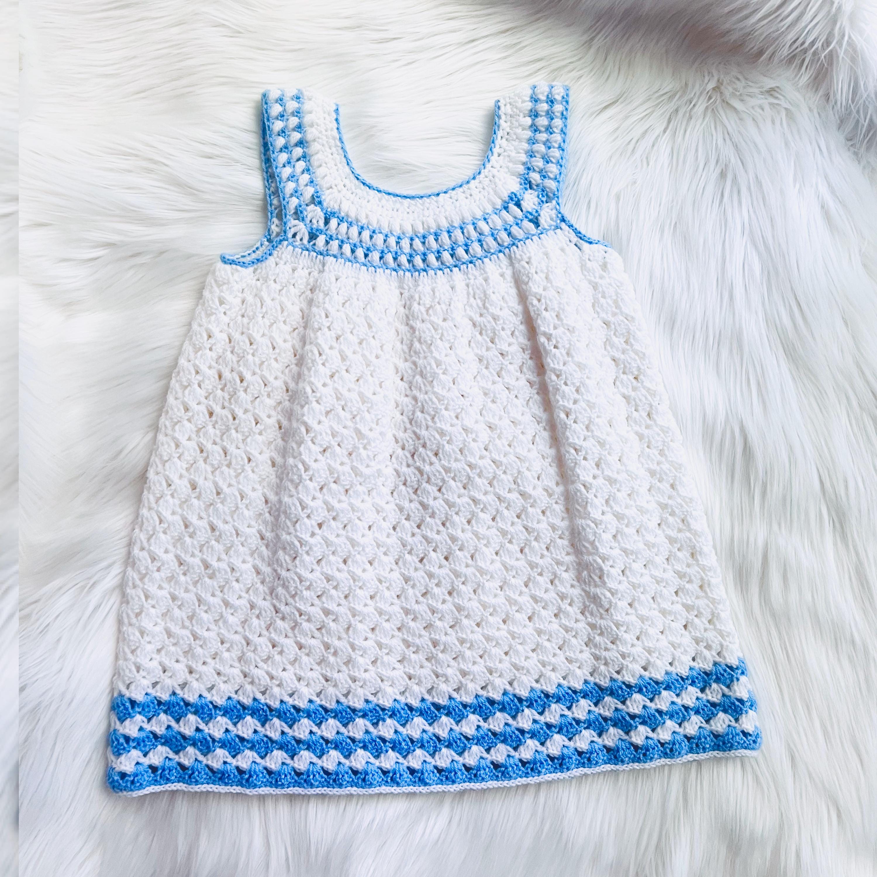 Digitale PDF Häkelanleitung: The Molly Summer Dress or Frock für Kleinkinder Mädchen mit Video-Anleitung von Crochet für Babys