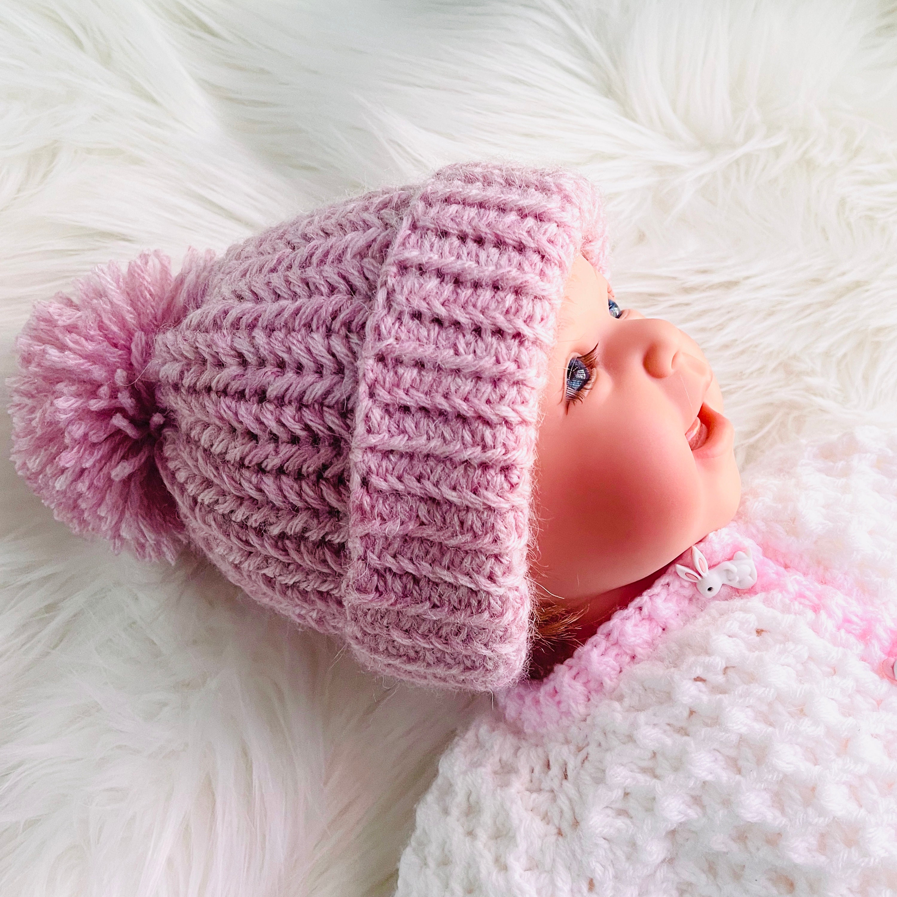 Digital PDF Crochet Pattern: Easy Herringbone Baby Hat Pattern for Boys ...