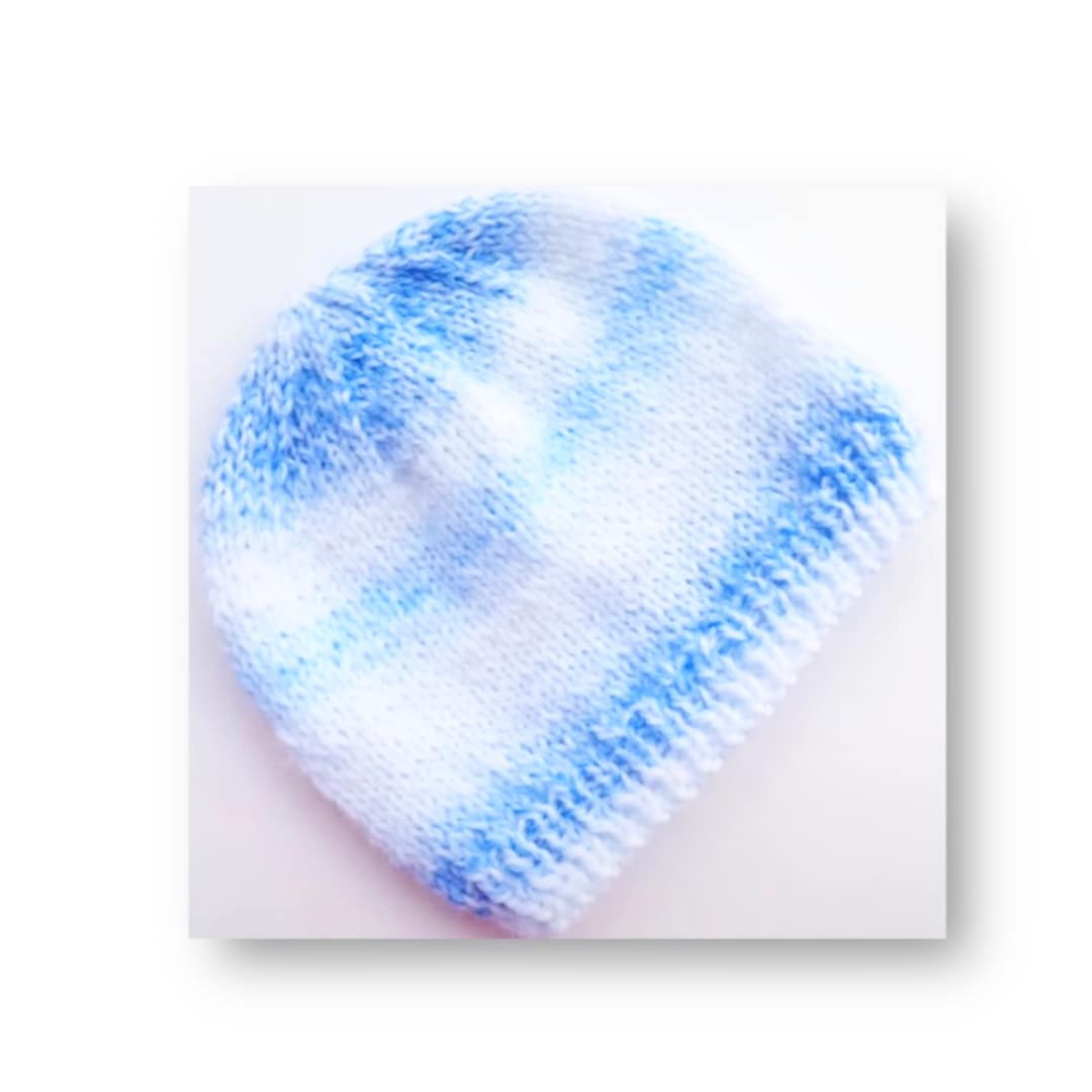 Digital PDF Knit Pattern Easy Knit Baby Beanie Hat Pattern for Boys