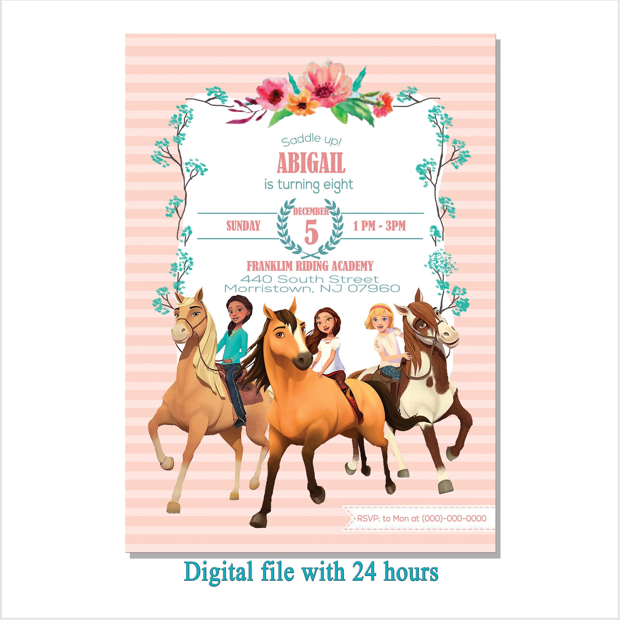Carte Anniversaire Cheval à Imprimer Gratuite Invitation de cheval anniversaire de cheval fournitures de - Etsy Canada
