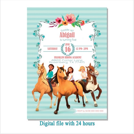 Cheval Invitationcheval Anniversaire Chevaux Party Etsy Canada