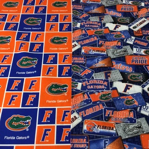 3 UF Fabric 1/2 Yard 18”x42”, University of Florida Fabric, GATORS Fabric, Team Spirit Fabric, College/University Fabric, Ready to Ship