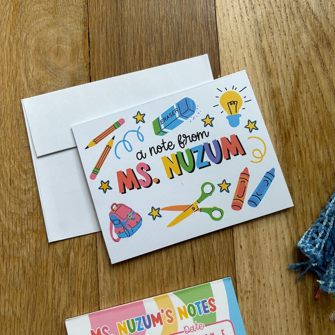Teacher Gift Personalized Teacher Gift Thank You Cards - Etsy