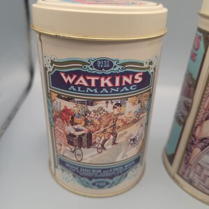 Ensemble de 3 boîtes de conserve gigognes Watkins, 125e anniversaire, vintage image 6