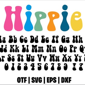 Hippie Font Hippie font shirt Hippie Font SVG Hippie Font | Etsy