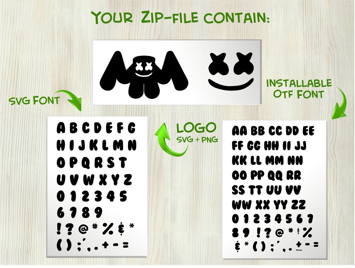 DJ Marshmello font svg DJ Marshmello font otf DJ Etsy
