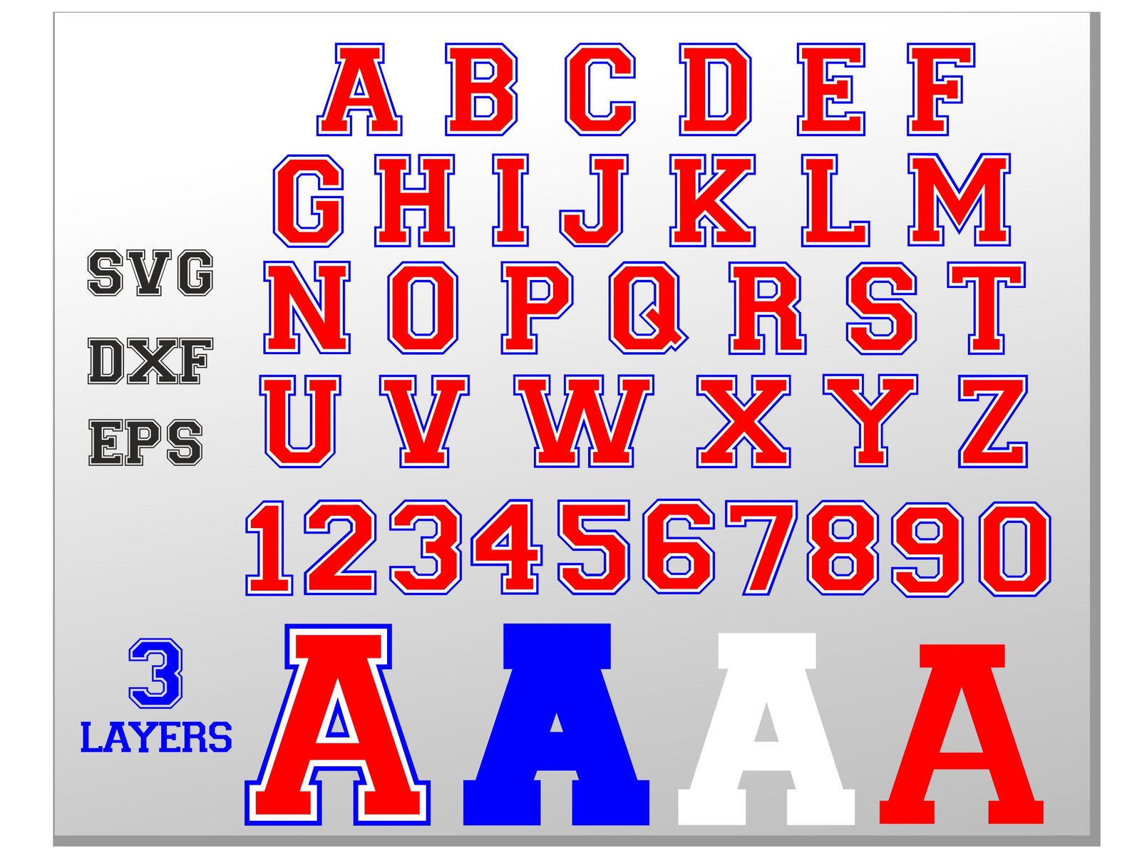 Varsity Font SVG