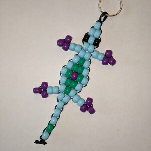 Blue, Green, and Purple Beaded Lizard