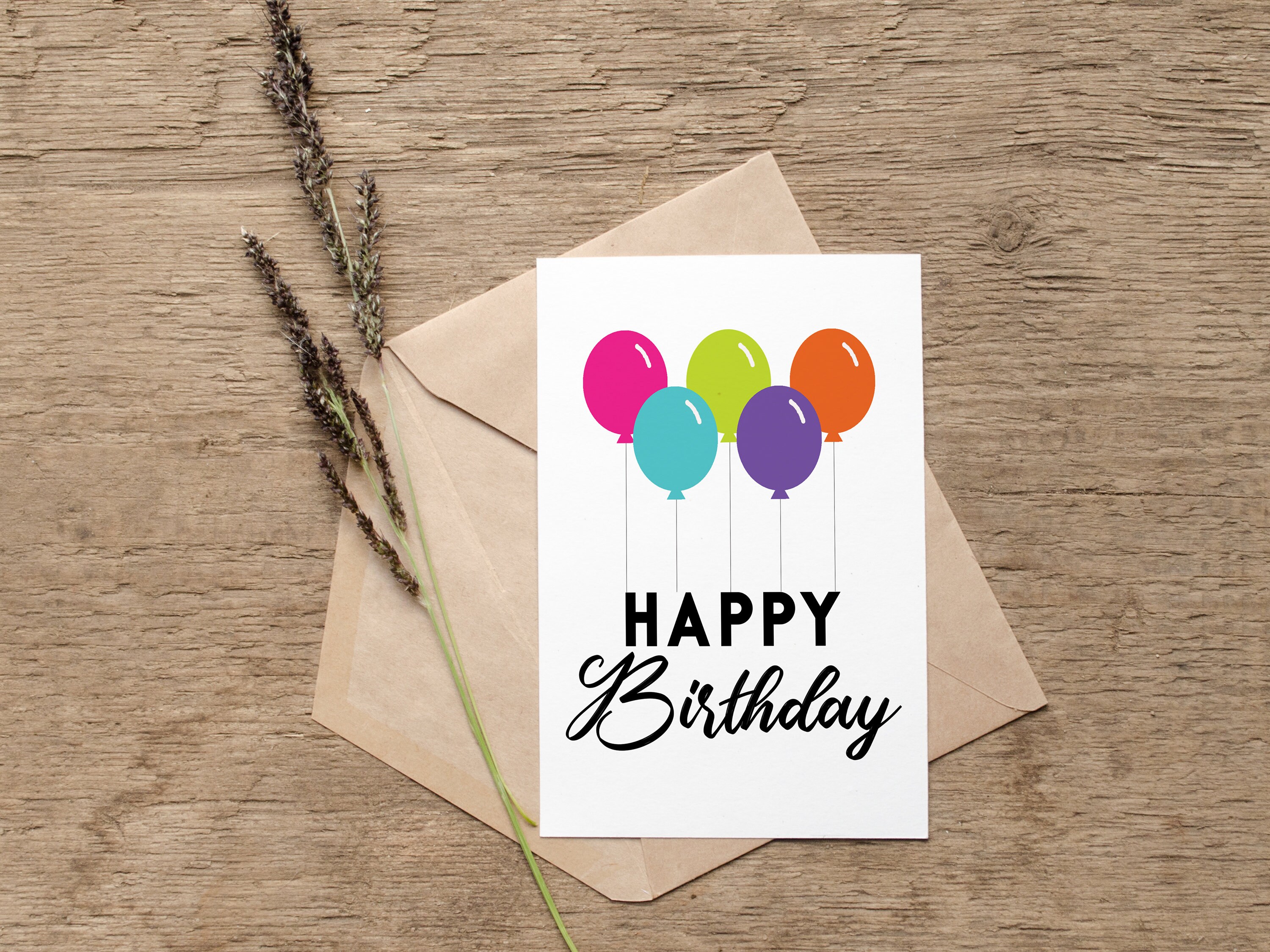 Happy Birthday Printable Card Instant Download Birthday Card - Etsy