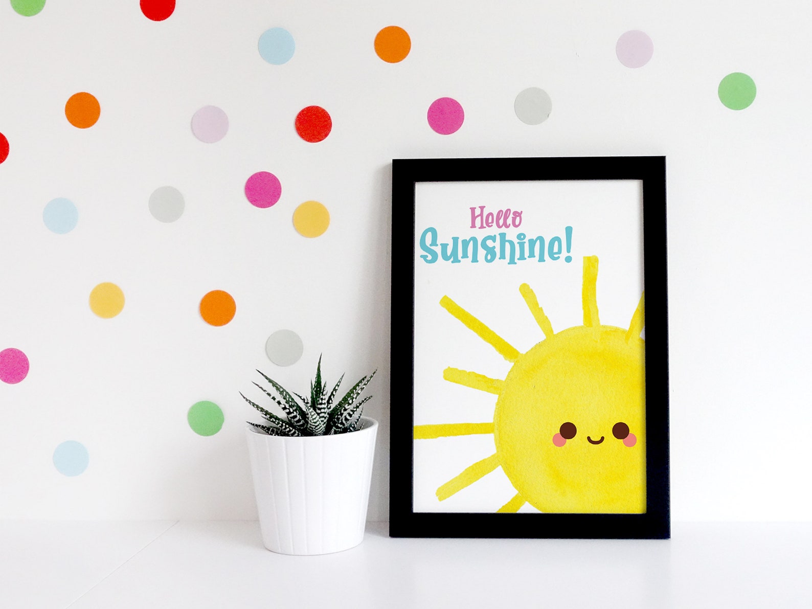 Hello Sunshine Quote Wall Art Cute Sun Nursery Decor Weather Etsy