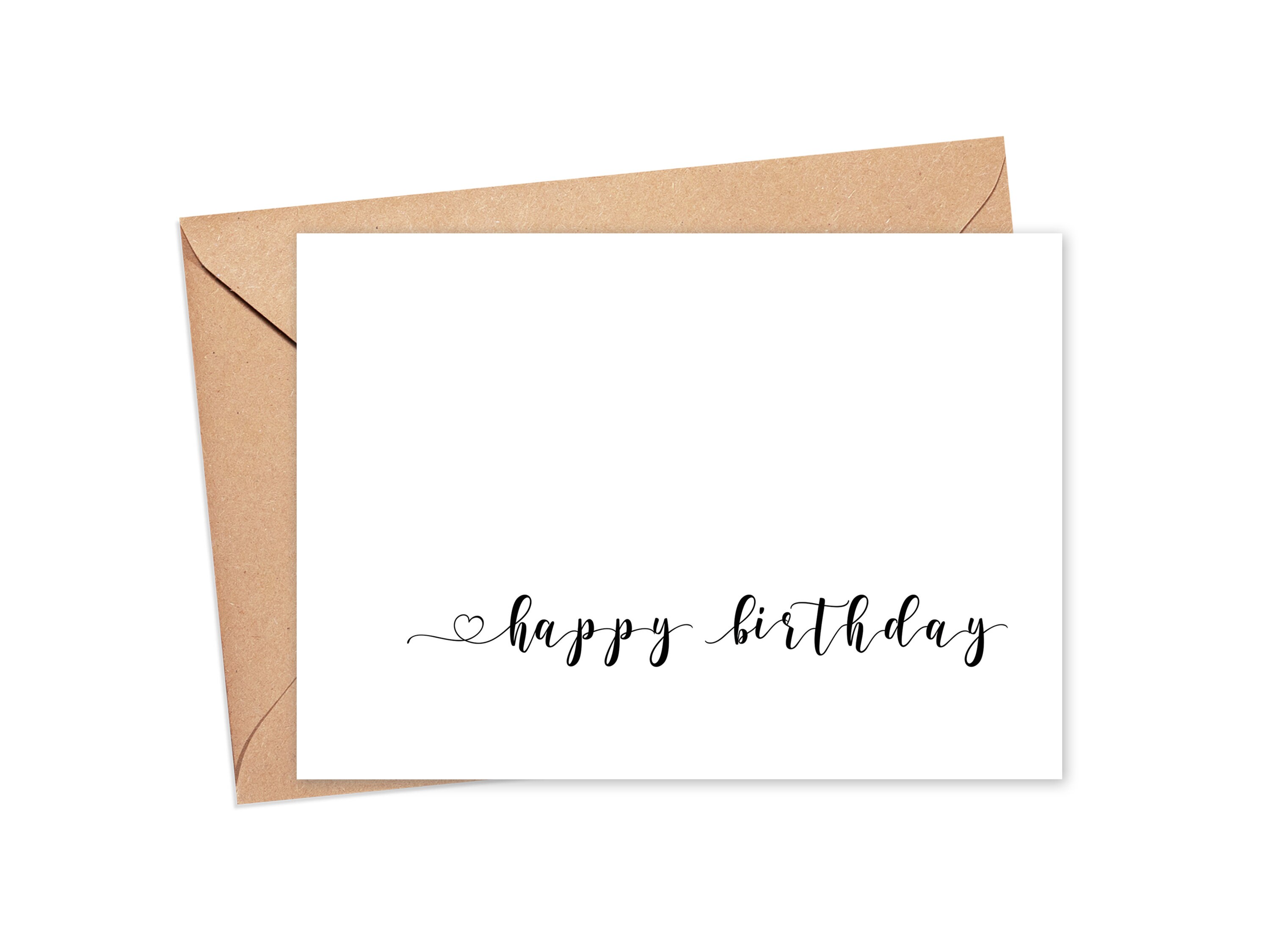Happy Birthday Printable Card Minimalist Happy Birthday Card Etsy