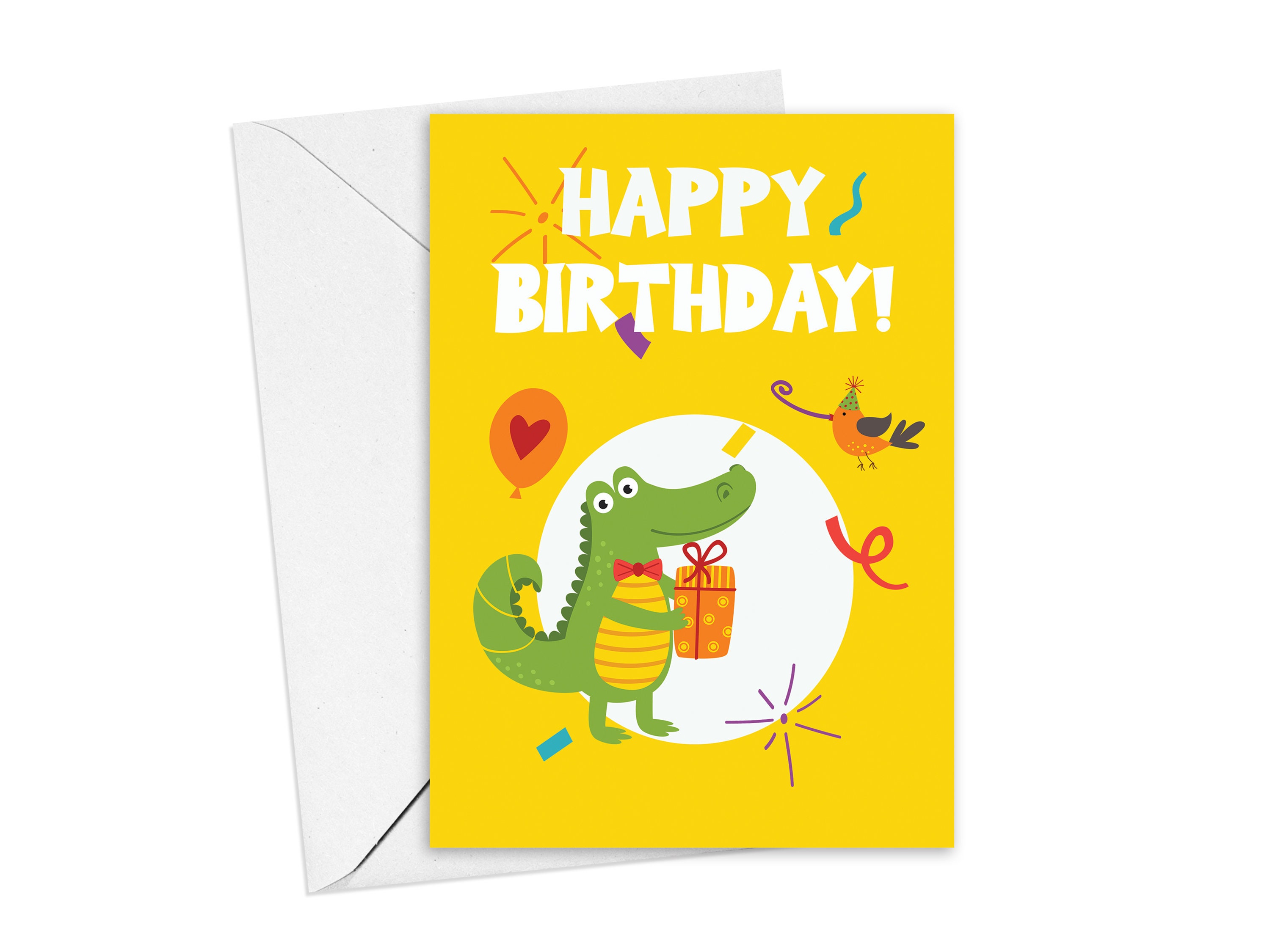 Printable Crocodile Birthday Card Party Animal Birthday Card - Etsy España