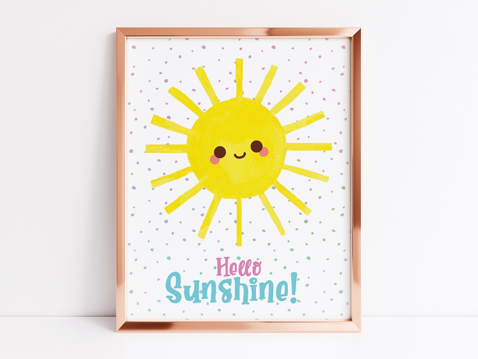 Hello Sunshine Quote Wall Art Cute Sun Nursery Decor Weather Etsy