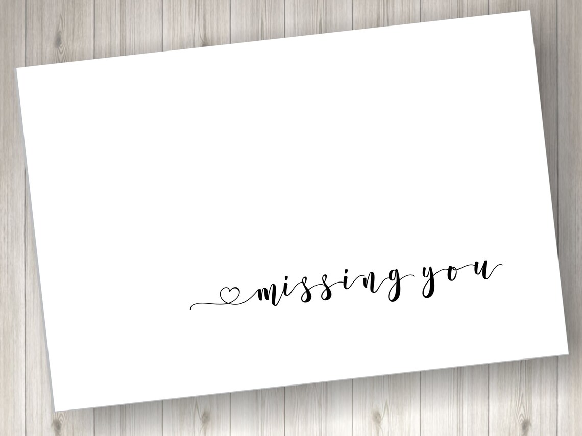 Missing You Printable Card Minimalist Missing You Card - Etsy