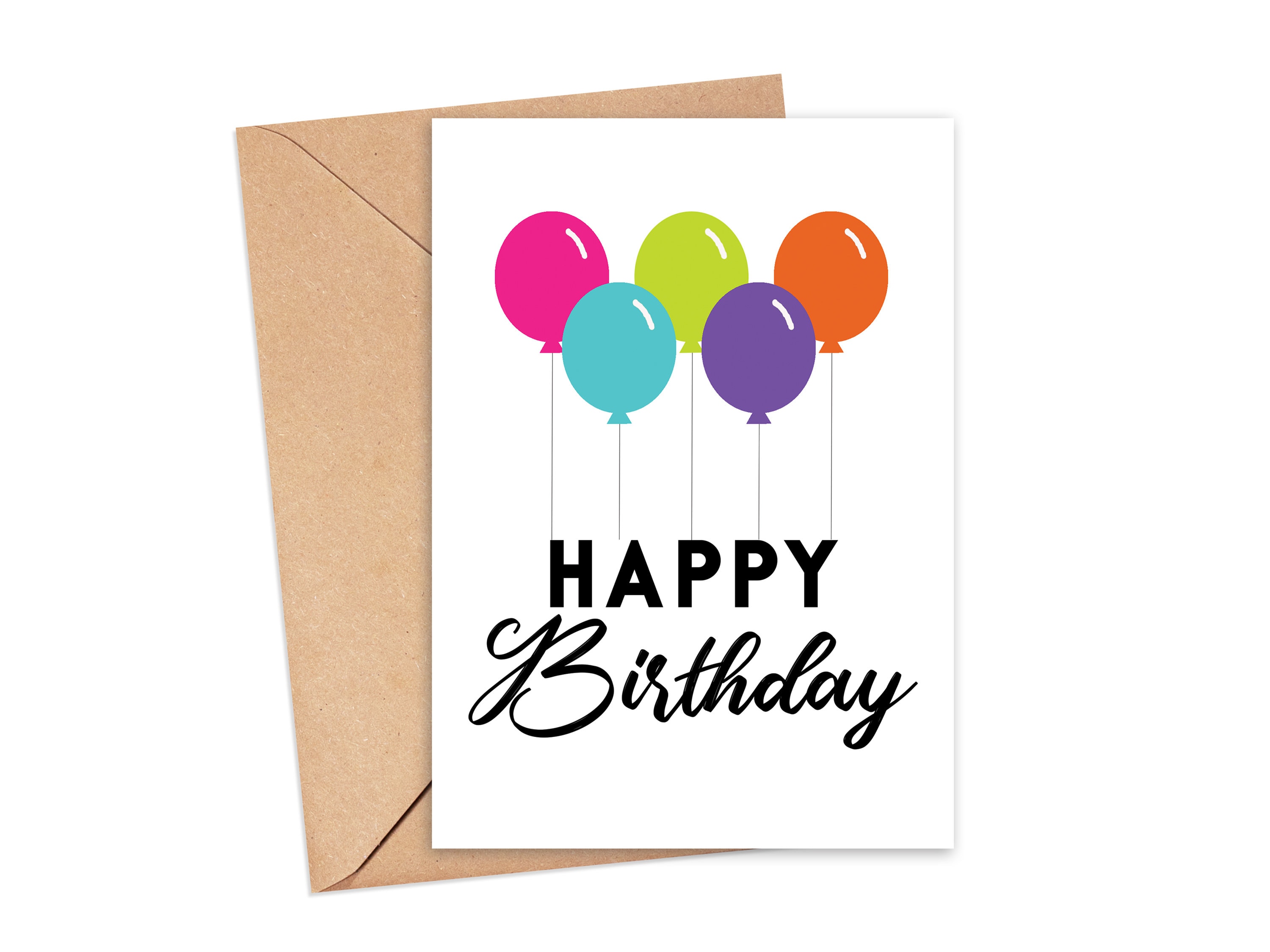 Printable Birthday Card Set Rainbow Birthday Cards Instant | Etsy