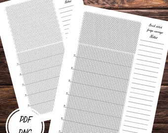 Paper bead template for brick stitch earrings with fringe Graph paper Blank template earrings beading printable graph Beading chart