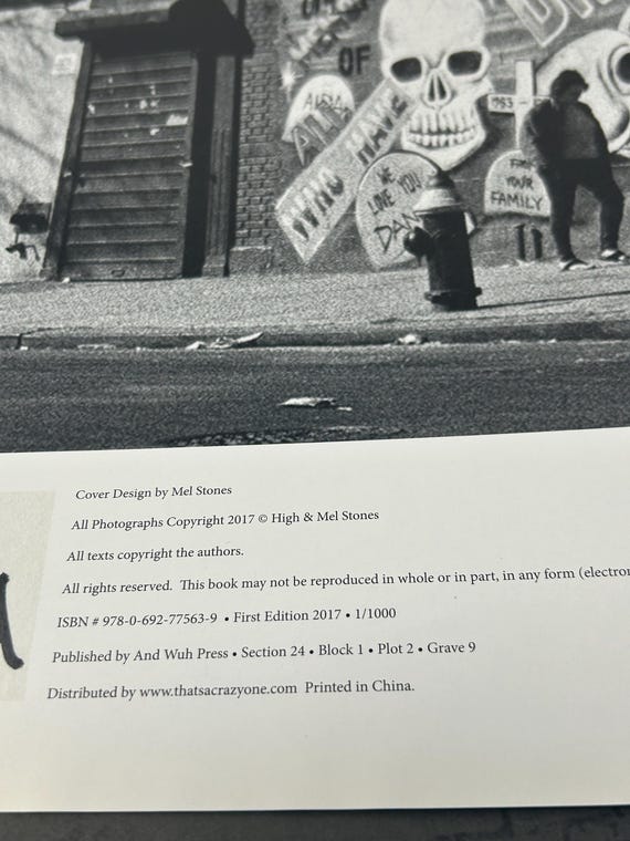 That's A Crazy One N.Y.C. 1990's Hardcover Art Photography Book