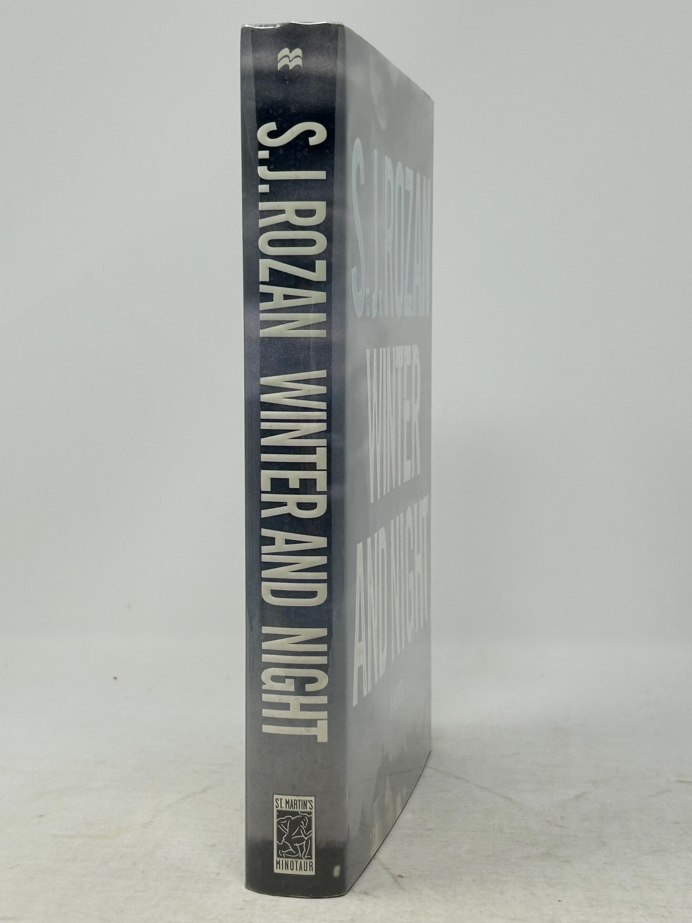 SIGNED Winter and Night by S.J. Rozan Vintage Hardcover Mystery