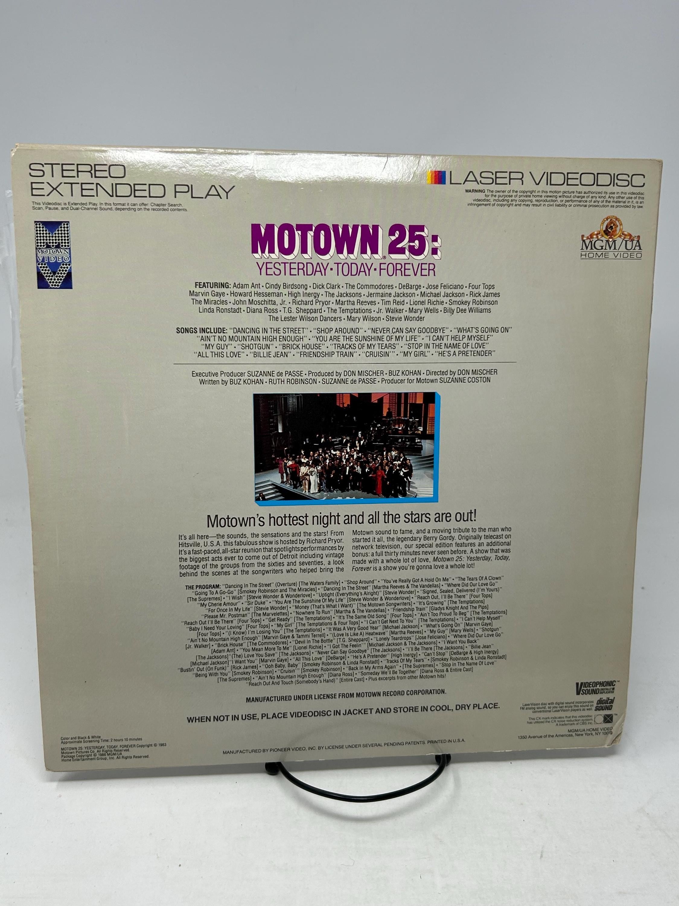 Laserdisc Motown 25 Live Music Video - Etsy