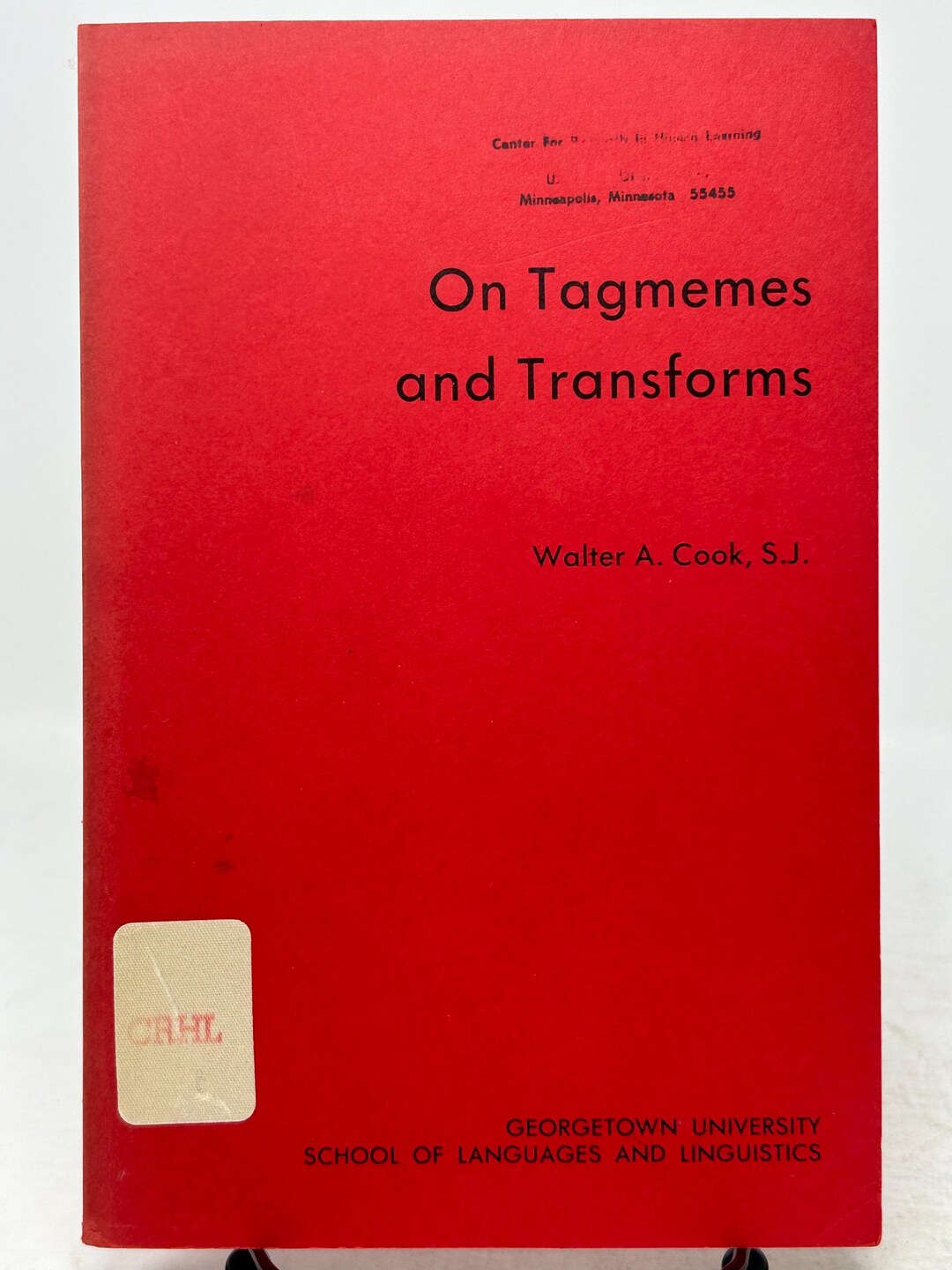 On Tagmemes and Transforms by Walter A. Cook Vintage Softcover Book ...