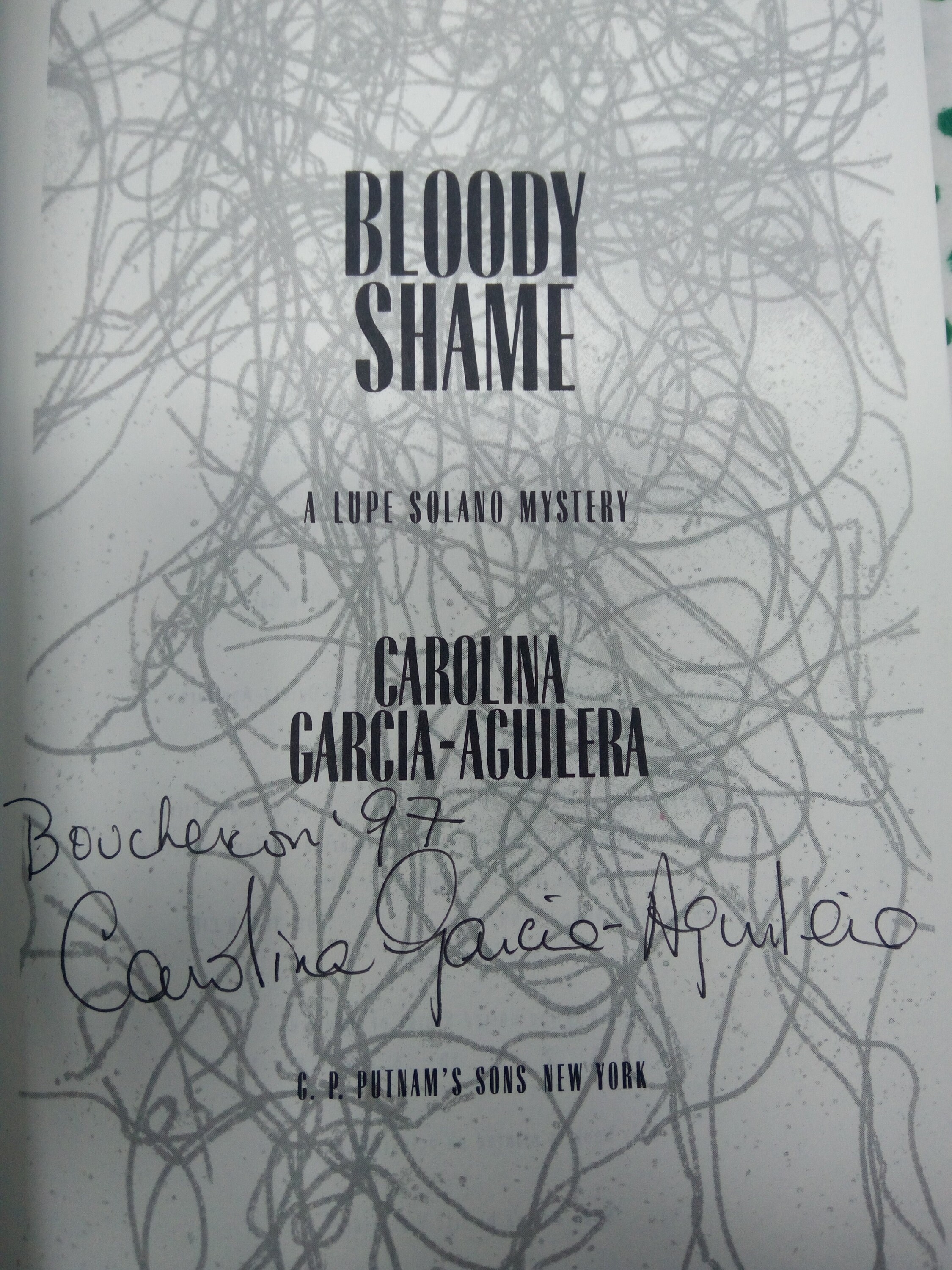 SIGNED Bloody Shame A Lupe Solano Mystery by Carolina Garcia-aguilera 1st  Edition Hardcover - Etsy Israel
