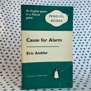 Cause for Alarm by Eric Ambler vintage Penguin paperback