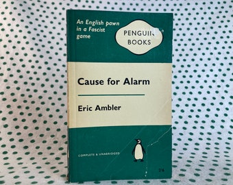 Cause for Alarm by Eric Ambler vintage Penguin paperback