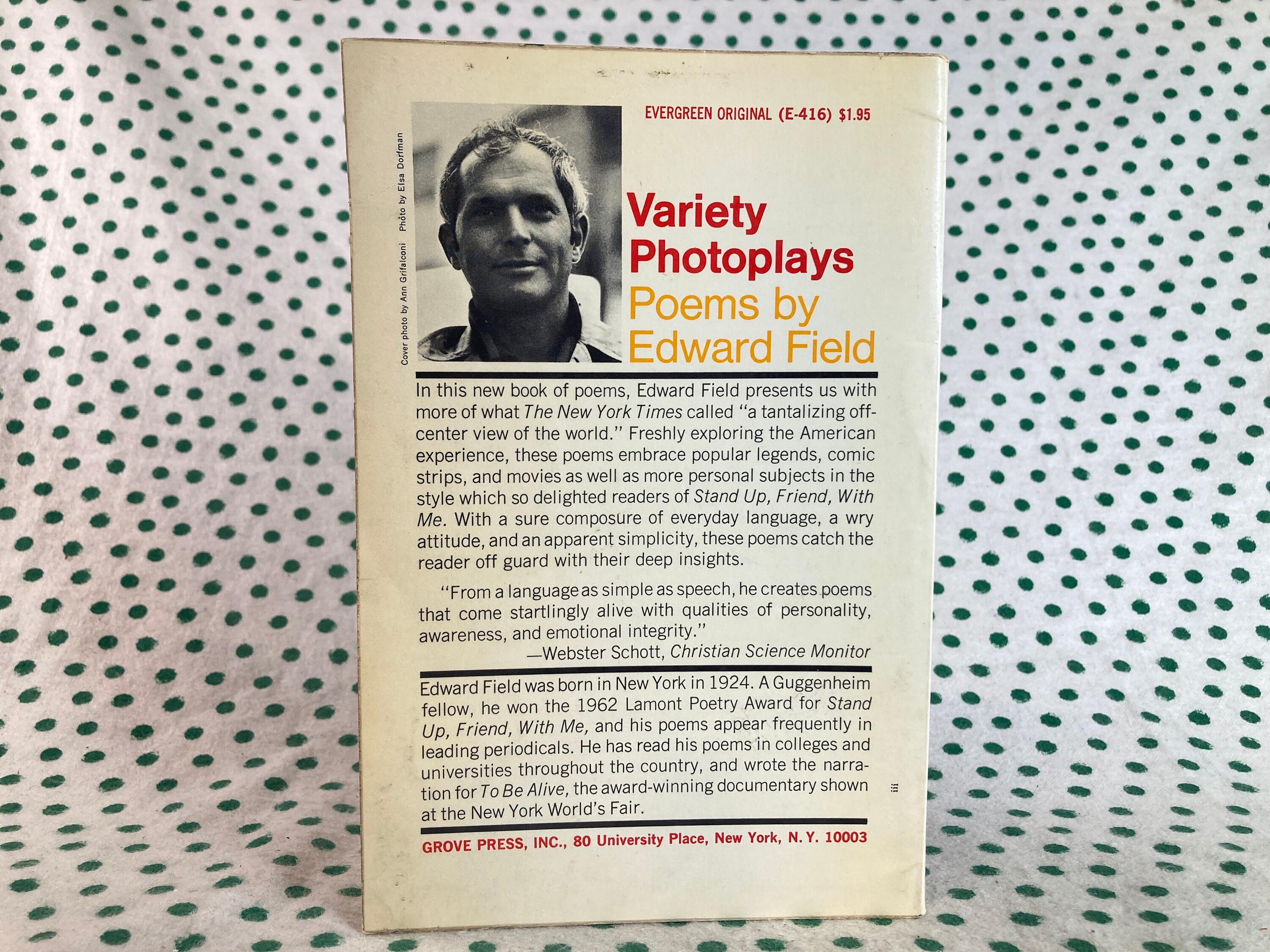 Variety Photoplays Poems by Edward Field Vintage Softcover - Etsy