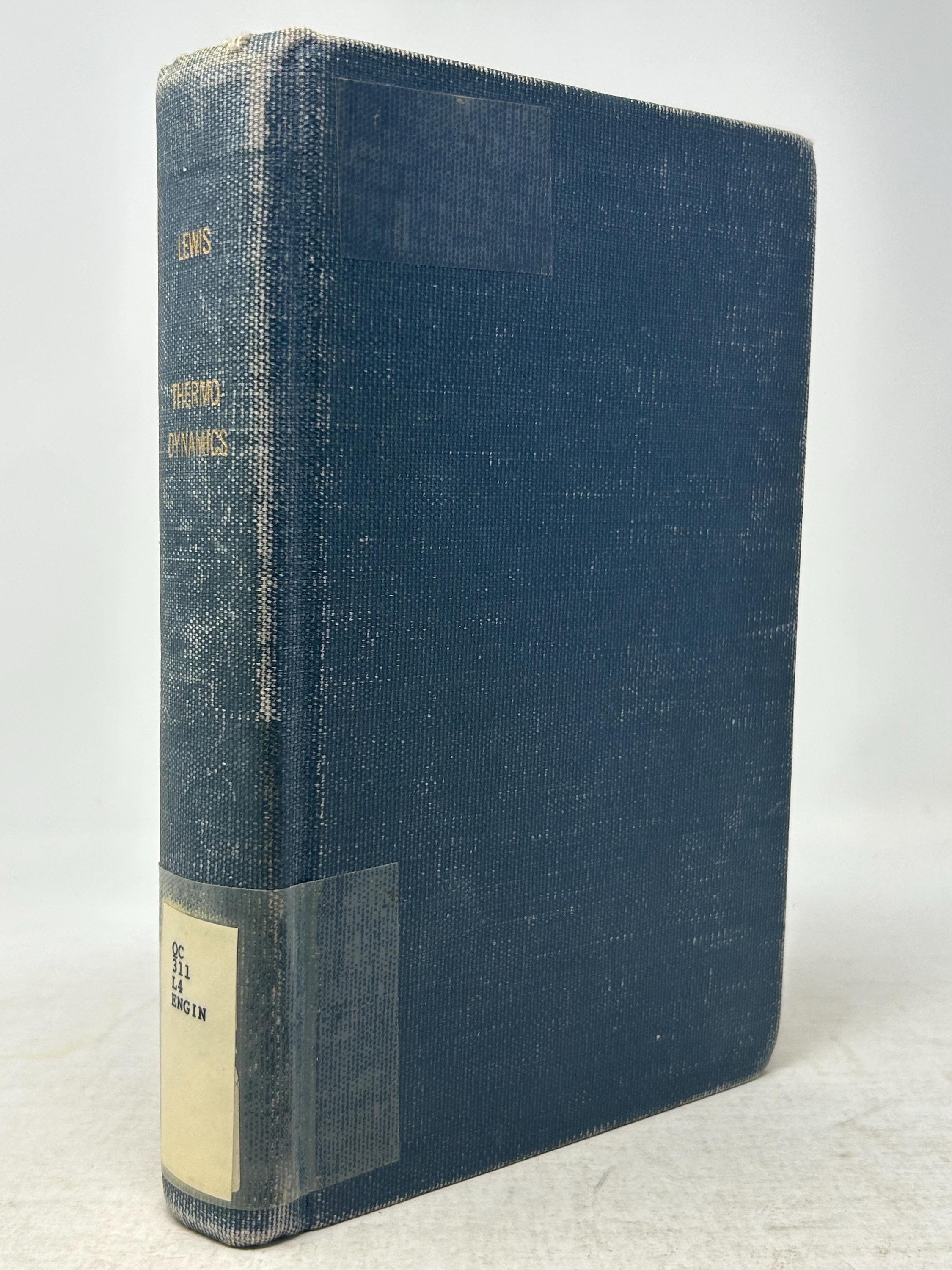 THERMODYNAMICS LEWIS AND RANDALL 中古本 Thermodynamics and the Free Energy of Chemical Substances by