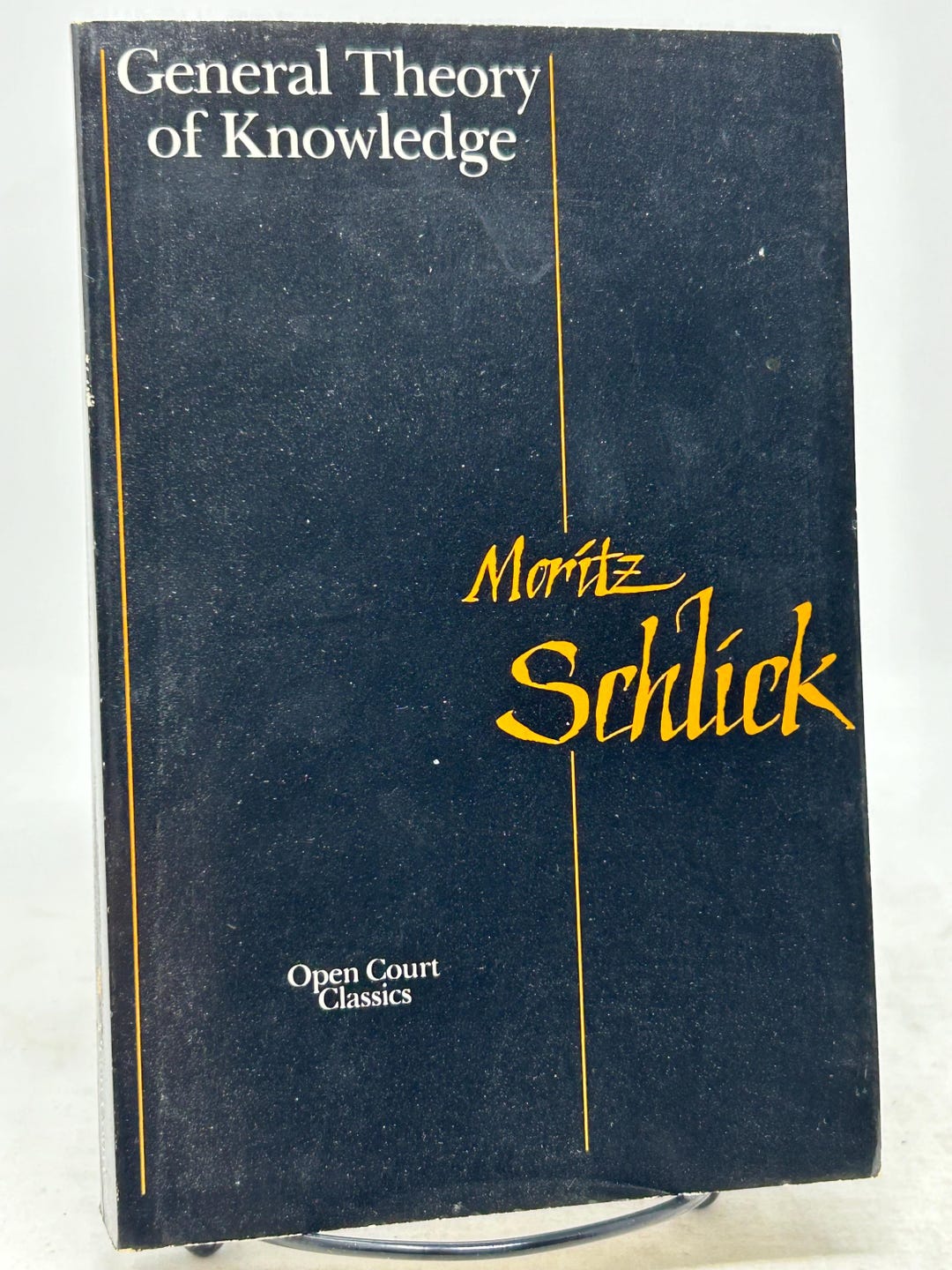 General Theory of Knowledge by Moritz Schlick Vintage Softcover