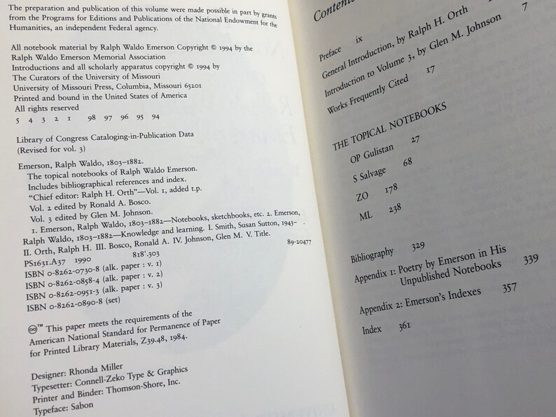 May include: A close-up of a book's contents page, showing the title "The Topical Notebooks" and a list of notebook titles, including "OP Gulistan", "S Salvage", "ZO", and "ML".