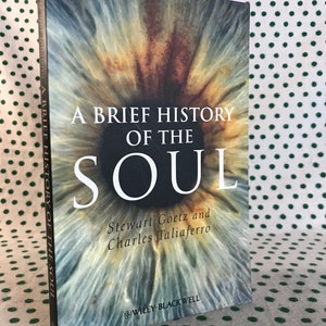 May include: A book titled "A Brief History of the Soul" by Stewart Goetz and Charles Taliaferro. The cover features a close-up image of a human eye with a blue iris and brown pupil.
