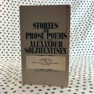 Stories and Prose Poems by Alexander Solzhenitsyn vintage paperback