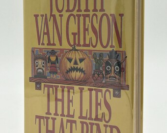 SIGNED The Lies That Bind by Judith Van Gieson vintage First Edition hardcover mystery book 1993