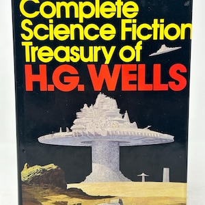 The Complete Science Fiction Treasury of H.G. Wells vintage hardcover book 1978